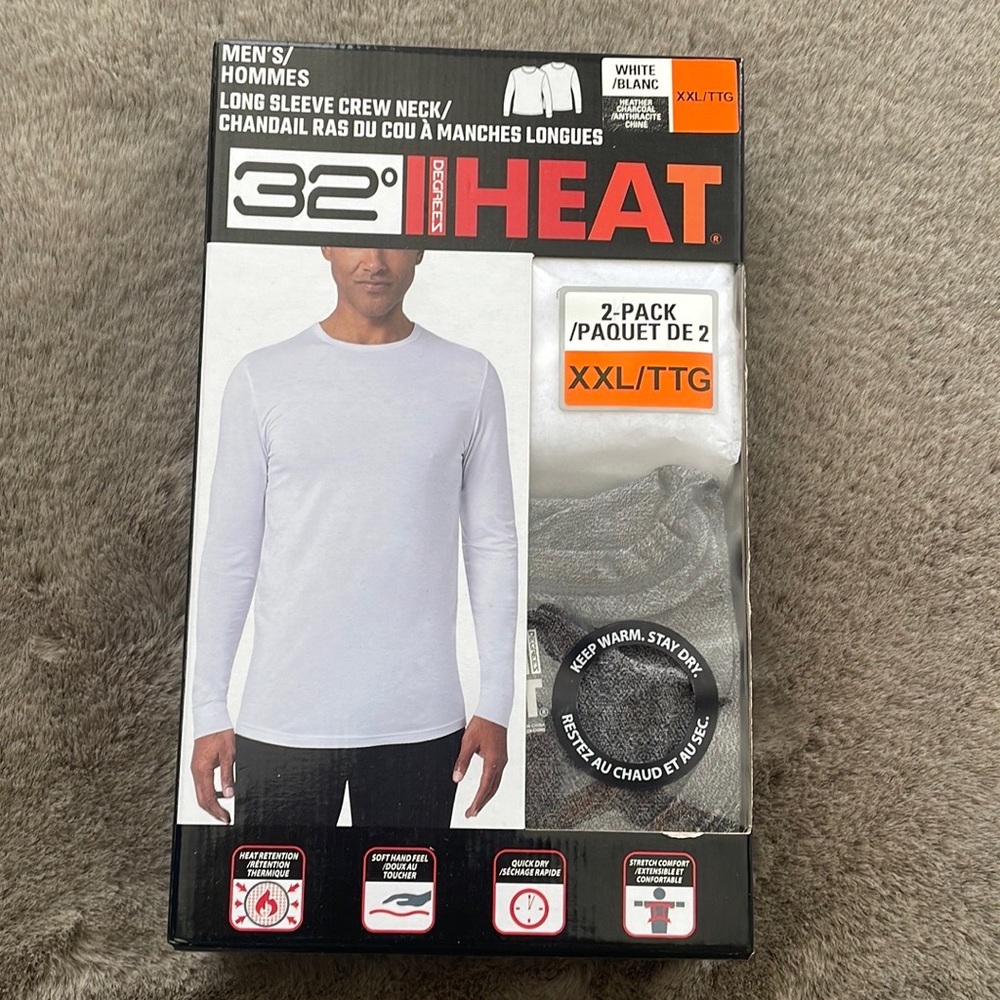 32 degrees Heat - 2 Pack Long Sleeve Crew Neck
